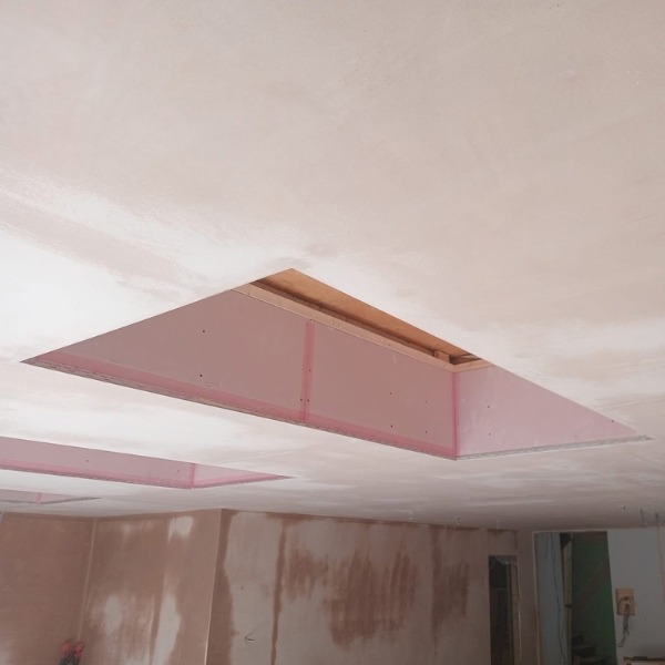 This lovely customer needed a complete re-plastering, here you can see the lovely finish on the ceiling.