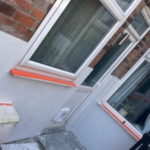 This customer asked for us to render part of their brick which has a fantastic look.
